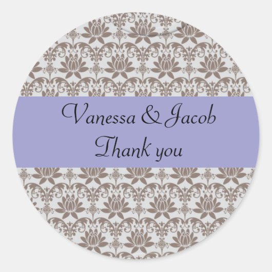 Personalisierte Paisleykleber Runder Aufkleber (Vorderseite)