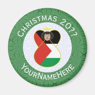 Personalisierte palästinensische Engel-Weihnachtsf Magnet