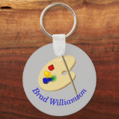 Personalisierte Palette von Kunstwerken Schlüsselanhänger (Vorderseite)