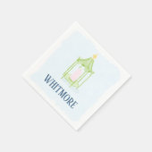 Personalisierte Palm Beach Laterne  Serviette (Ecke)