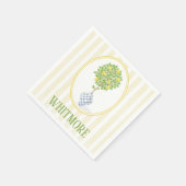 Personalisierte Palm Beach Zitronen-Topiary Serviette (Ecke)