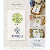 Personalisierte Palm Beach Zitronen-Topiary Serviette