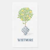 Personalisierte Palm Beach Zitronen-Topiary Serviette (Vorderseite)
