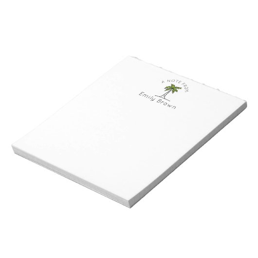 Personalisierte Palm Tree-Editor Notizblock (Rotiert)