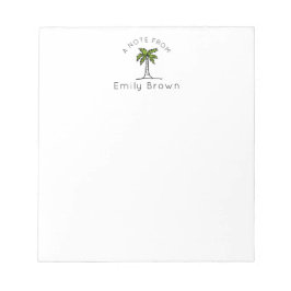Personalisierte Palm Tree-Editor Notizblock