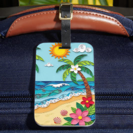 Personalisierte Palmen am Strand Gepäckanhänger