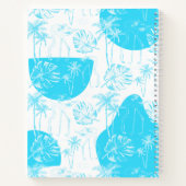 Personalisierte Palmen und Flamingo Türkis Notizblock (Rückseite)