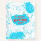 Personalisierte Palmen und Flamingo Türkis Notizblock (Vorderseite)