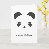 Personalisierte Panda-Geburtstagskarte Karte (Gelbe Blume)