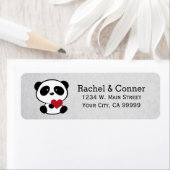 Personalisierte Panda Liebe Wedding Address Labels (Insitu)
