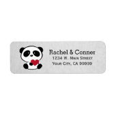 Personalisierte Panda Liebe Wedding Address Labels (Vorne)
