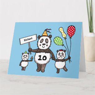 Personalisierte Panda Party Kid's Birthday Card Karte
