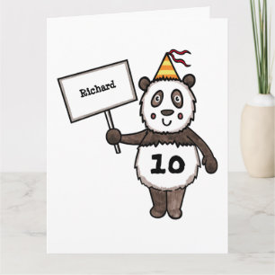 Personalisierte Panda Party Kid's Birthday Card Karte