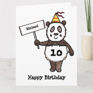 Personalisierte Panda Party Kid's Birthday Card Karte