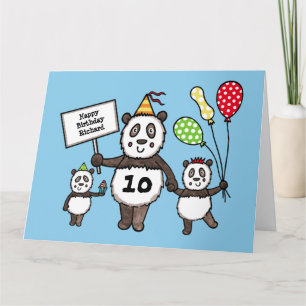 Personalisierte Panda Party Kid's Birthday Card Karte