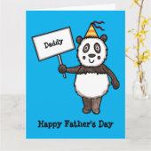 Personalisierte Panda Party Vatertagskarte Karte (Gelbe Blume)