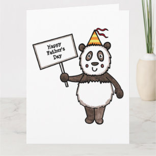Personalisierte Panda-Party-Vatertagskarte Karte