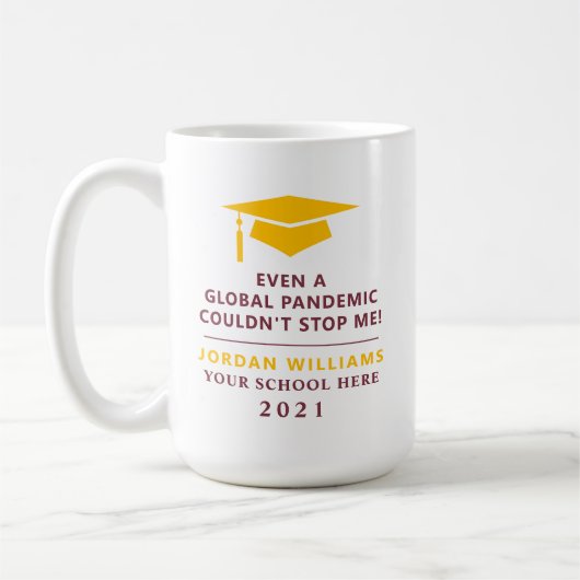 Personalisierte Pandemie - Graduate Class 2021 Tas Kaffeetasse (Links)