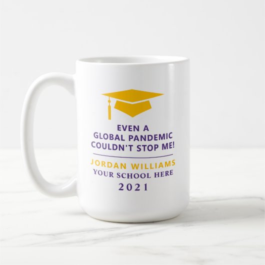 Personalisierte Pandemie - Graduate Class 2021 Tas Kaffeetasse (Links)