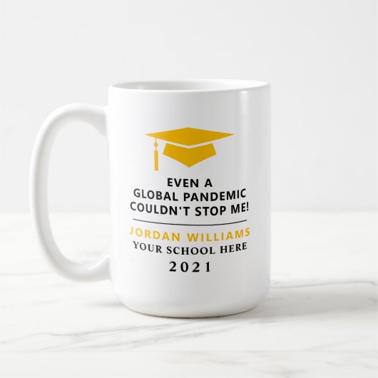 Personalisierte Pandemie - Graduate Class 2021 Tas Kaffeetasse (Links)