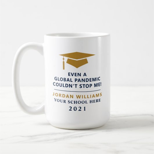 Personalisierte Pandemie - Graduate Class 2021 Tas Kaffeetasse (Links)