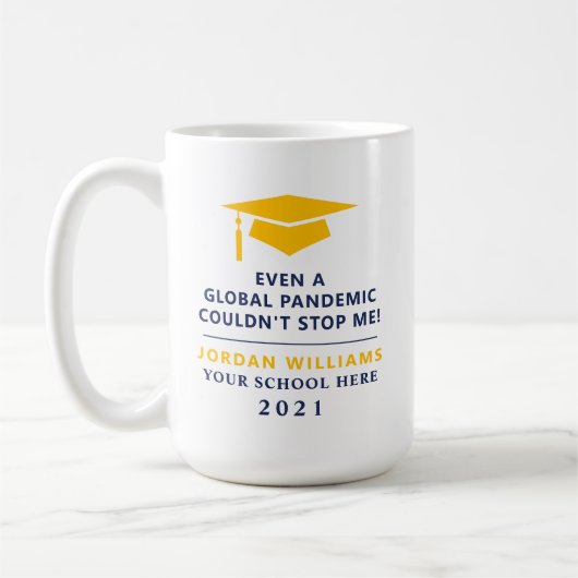 Personalisierte Pandemie - Graduate Class 2021 Tas Kaffeetasse (Links)