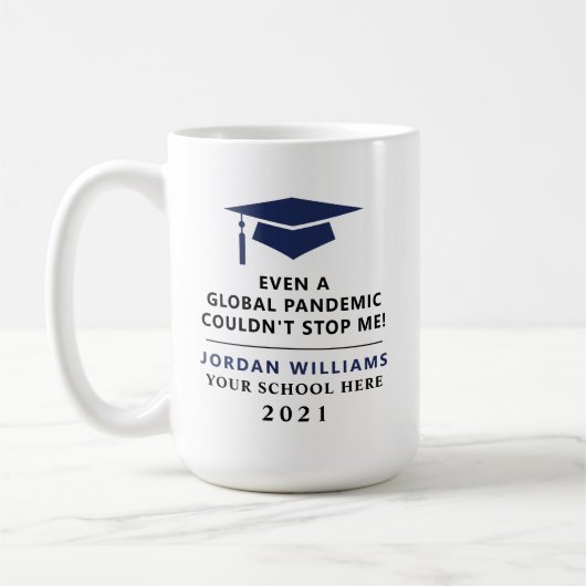 Personalisierte Pandemie - Graduate Class 2021 Tas Kaffeetasse (Links)