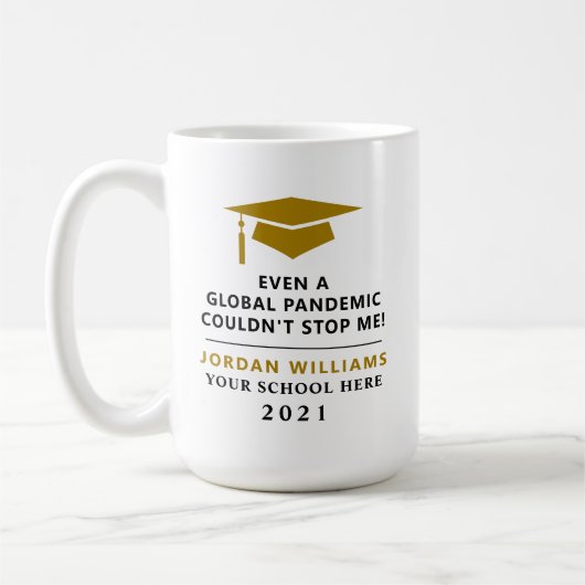 Personalisierte Pandemie - Graduate Class 2021 Tas Kaffeetasse (Links)