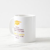 Personalisierte Pandemie - Graduate Class of 2021 Kaffeetasse (Vorderseite Links)