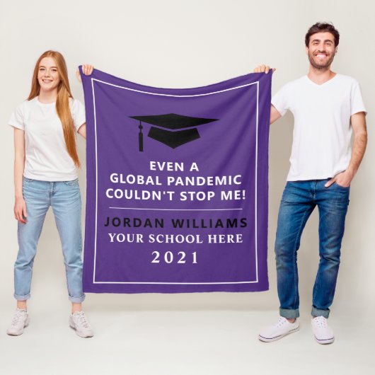 Personalisierte Pandemie - Graduatklasse 2021 Fleecedecke (Beispiel)
