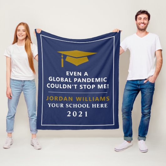 Personalisierte Pandemie - Graduatklasse 2021 Fleecedecke (Beispiel)