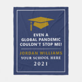 Personalisierte Pandemie - Graduatklasse 2021 Fleecedecke (Vorderseite)