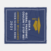 Personalisierte Pandemie - Graduatklasse 2021 Fleecedecke (Vorderseite (Horizontal))