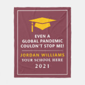 Personalisierte Pandemie - Graduatklasse 2021 Fleecedecke (Vorderseite)