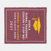 Personalisierte Pandemie - Graduatklasse 2021 Fleecedecke (Vorderseite (Horizontal))