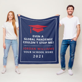 Personalisierte Pandemie - Graduatklasse 2021 Fleecedecke