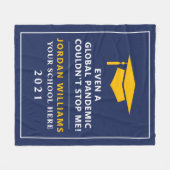 Personalisierte Pandemie - Graduatklasse 2022 Fleecedecke (Vorderseite (Horizontal))