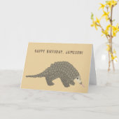 Personalisierte Pangolin-Geburtstagskarte Karte (Gelbe Blume)