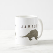 Personalisierte Pangolin-Kaffee-Tasse Kaffeetasse (VorderseiteRechts)