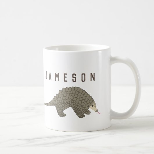 Personalisierte Pangolin-Kaffee-Tasse Kaffeetasse (Rechts)