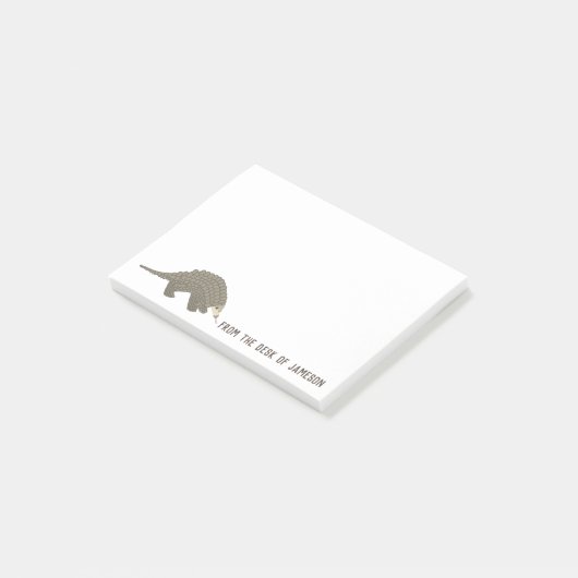 Personalisierte Pangolin-Post-Itanmerkungs-Auflage Post-it Klebezettel (angewinkelt)