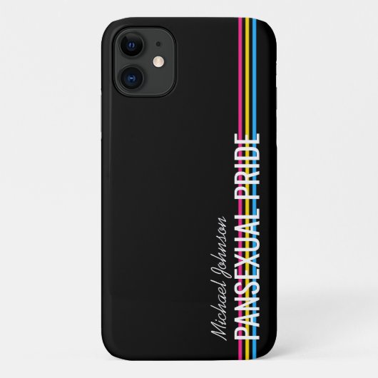 Personalisierte Pansexual-Flag-Farbstreifen nach M Case-Mate iPhone Hülle (Rückseite)