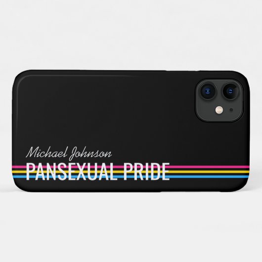 Personalisierte Pansexual-Flag-Farbstreifen nach M Case-Mate iPhone Hülle (Rückseite (Horizontal))