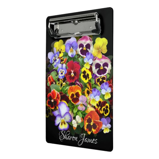 Personalisierte Pansy Arrangement Mini Cli Klemmbrett (Gewinkelt2)