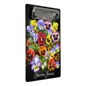 Personalisierte Pansy Arrangement Mini Cli Mini Klemmbrett (Schrägansicht)