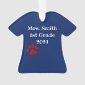 Personalisierte Panther Weihnachtsschmuck Ornament (Rückseite)