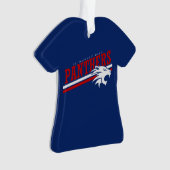 Personalisierte Panther Weihnachtsschmuck Ornament (Vorderseite)