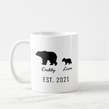 Personalisierte Papa Bear und Baby Bear Tasse