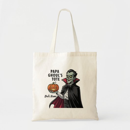 Personalisierte Papa Ghoul's Tote Bag - Geschenk f Tragetasche (Vorne)