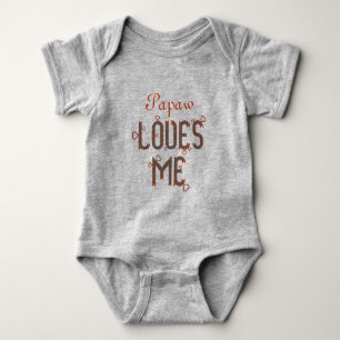 PERSONALISIERTE Papaw-LIEBEN ME Baby Strampler